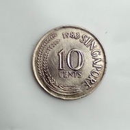 218 - koin kuno Singapura 10 cent 1983
