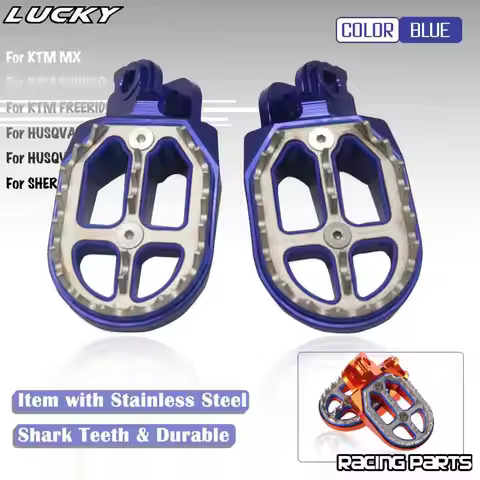 Motorcycle CNC Footpeg Foot Pegs Pedal Spikes Footrest For KTM MX Enduro FREERIDE ENDURO/R HUSQVARNA