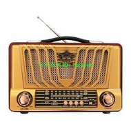 銷售FM/AM/SW三波段帶MP3播放充電復古藍牙多功能木箱收音機