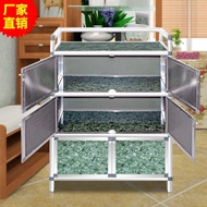 HY/💯Cupboard Simple Cupboard Non-Rust Household Kitchen Cabinet Storage Cabinet Economical Stove Storage Cabinet XEQR