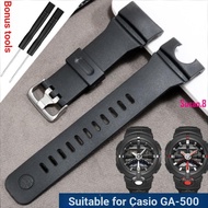 Suitable for Casio Watch Strap GA-500 1A4 7A Black G-SHOCK Rubber Men Strap Watch Accessories F99