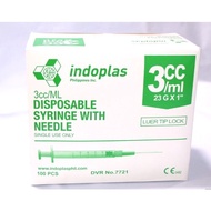 DISPOSABLE SYRINGE (3CC LUER TIP LOCK 1 PIECE)