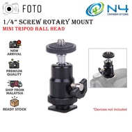 1/4" Screw Rotary Mount Stand Aluminum Mini Tripod Ball Head for Canon Nikon Video DSLR DV Camera Live Broadcast Accessories