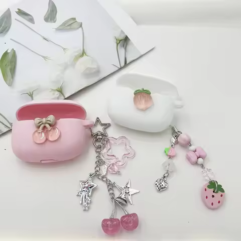 Fruit cherry Earphone Cover For Xiaomi redmi Buds 4 Pro /buds4 active /4lite Case Silicone case for 