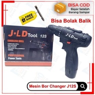 ORIGINAL Bor Baterai JLD Hitam 12S Cordless Drill J12S