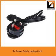 3 PIN(S)/ 3 PIN(B)/2 PIN 1.5M UK 13A Power Cable Cord Supply Desktop PC LCD Laptop Printer