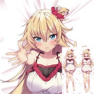 Anime Holographic Vtuber Uruha Rushia Swimsuit Dakimakura Embrace Pillowcase Japanese Pillowcase