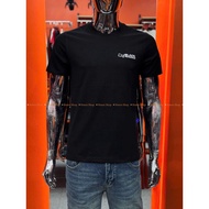 HR12 H.RHINO Men's T-shirt Black Round Neck Embroidered, 2-Way Stretch Cotton, Beautiful Standard Fo