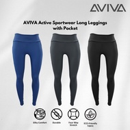 【S - XXL】AVIVA Active Sportwear Long Leggings with Pocket (80-4203)