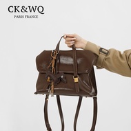CK & WQ/2025 New Style Backpack Commuter College Student Fashionable All-Match Temperament Large-Cap
