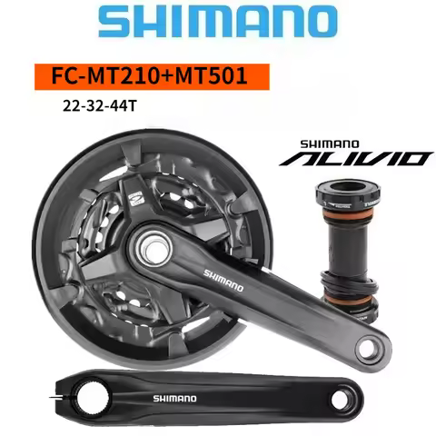 Shimano Alivio MT210 2 Pieces 170mm 44-32-22T 40-30-22T 2x9 3x9 Speed MTB Mountain Bike Bicycle Cran