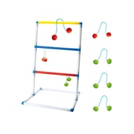 1 Set Ladder Toss Ball Game with 6 Soft Rubber Golf Balls Easy Assembly Funny Family Kids Indoor Out