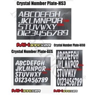 Basikal Motor Kristal Fancy Plat Nombor (HS3/AES/W80)   Number Plate Fancy Crystal Motor Bike (HS3/A