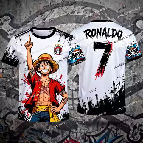 2026 New Arrival One Piece Special Edition Men's Soccer T-shirt Ronaldo # 7 Soccer Shirt T-shirt Kid