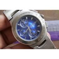Second-Hand Japanese Vintage Watch Seiko Wired 7T62 0A50 QUARTZ Men's Round Shape All-Hand Blue Face