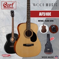 Cort AF510E OP Concert Size Acoustic Electric Guitar 40'' with Original Bag - Open Pore