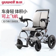 ST/🎫Yuyue Electric Wheelchair Lithium Battery Intelligent Automatic Foldable and Portable Portable Elderly ScooterD130EL