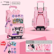 รถเข็นกระเป๋าโรงเรียน Deere Jack Kuromi สำหรับเด็กที่มีล้อความจุมากและทนทาน