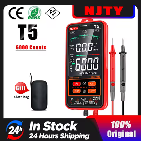 Digital Multimeter Smart Mini Automotive Profesional Tester True RMS NCV AC DC Voltage Tester Portab
