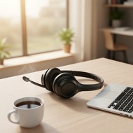 Logitech H390 Stereo Headset with Microphone, USB & Type-C, Noise Cancelling, Comfortable for Office