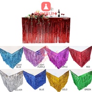 Foil Table Fringe Metallic Tassel Table Curtain 0.75x3 m Birthday Decoration