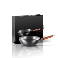 High Quality Chinese Iron Wok Traditional Handmade Iron Wok Non-stick Pan Non-coating Induction And 