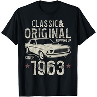 Men's cotton T-shirt 62nd Birthday 1963 Classic Car T-Shirt Fast Shipping 4XL , 5XL , 6XL