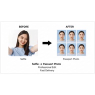Selfie to Professional Passport / Visa / ID Photo.Siap Segera.