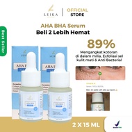 (BELI 2 PCS LEBIH HEMAT) Leika Skincare Serum AHA BHA Resmi BPOM Serum Khusus Milia dan Bruntusan Ta