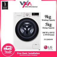 LG Front Load Washer Dryer (9KG/10KG) Wash (5KG/6KG) Dryer (FV1209D4W/FV1410H3P) Washing Machine/Mes