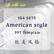 【PPT Template】LifewithLove 164 sets American style PowerPoint Presentation template PPT Bundle Set 欧