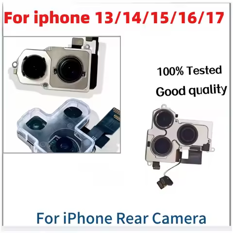 TEST Rear Camera For iPhone 13 14 15 16 17 Pro Max Main Back Camera for iPhone 14 16 Plus Camera wit