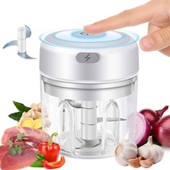 Upgrade Electric Garlic Chopper USB, Small Onion Chopper Mini Food Grinder Blender Mixer Machine Garlic Masher