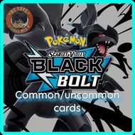 Pokemon TCG English Black Bolt Scarlet and Violet Common and Uncommon card