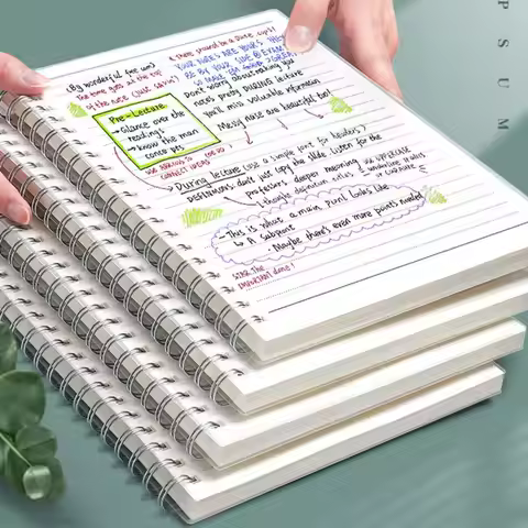 A4/A5/A6/B5 Coil Notebook Grids/Blank/Horizontal Line Flip Over Design Sketchbook Spiral Notepad Sch