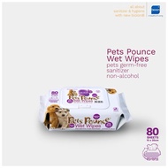 【Pack/Box】Bioion Pets Pounce Wet Wipes Tissue For Dog 80pcs Pet Wipes Dog Wipes Pet Wet Wipes