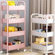 Barber Shop Trolley Thickened Trolley Rack Living Room and Kitchen Movable Floor Storage Multi-Layer Storage Rack
