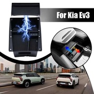 Double-layer Car Box For Kia Ev3 Armrest Console Case Card Coin Storage Rack Auto Interior Accessori