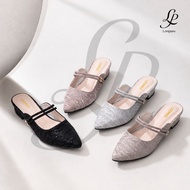 Heels 3cm GlitterWanita Pointed Toe Mules for Graduation Party - HL007