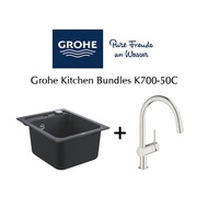 GROHE Granite Kitchen Bundles With Mixer Tap with Pull-Out Spray