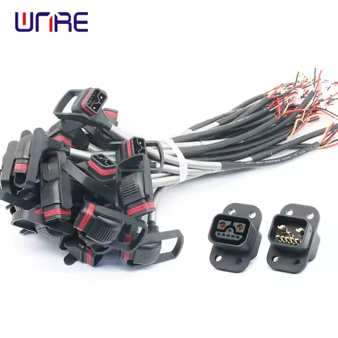 EV Connectors 2+1+5 25A Male Female Connector Electric Bike Charger Cot Battery Charger Plug Socket