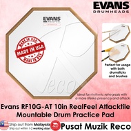 Evans Practice Pad RF10G-AT RealFeel Attacktile 10in Mountable Drum Practice Pad with RealFeel Surfa