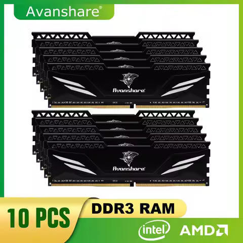 10Pcs Avanshare Ram Memory DDR3 4GB 8GB 1600MHz 1333Mhz PC3-10600 PC3-12800 DIMM For Desktop Compute