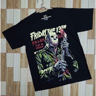 Baju Halloween Saw Jason Predator Friday Chucky Freddy Scream Horror Movie Tshirt Halloween Band Tsh