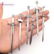 [Menolana] Decorative Knight Sword Charms, Metal Pendants, Bookmark, Swords for Miniature Scenes, Or