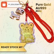AU999 Pure Gold Sitting Lion Dance Gold Foil 20mg