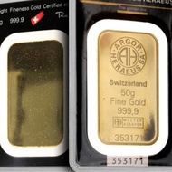 宝瑞企业  Specifications of  Argor Heraeus 5-100 Gram Gold Bar