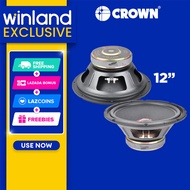 Crown by Winland 12inches Professional Woofer Speaker / 300-500watts / 8ohms HW-1250 (1)piece per or