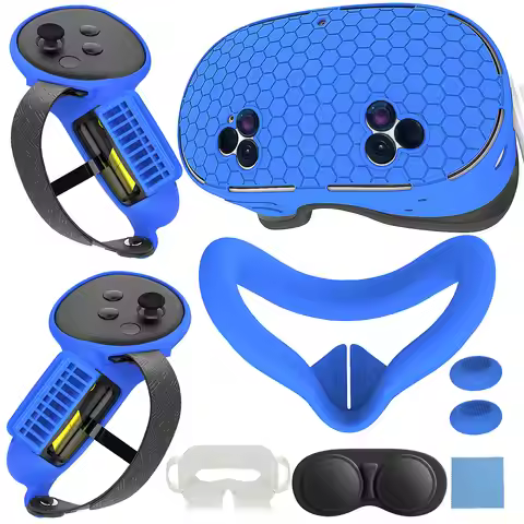 For With Metaquest3/quest3S silicone Protective set Long handle Quest3s Silicone 7-piece set quest3s