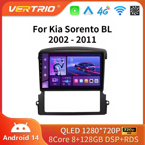 Android 16 Carplay Auto 4G Car Radio Multimedia Player For Kia Sorento BL 2002 - 2011 DSP 2din Autor